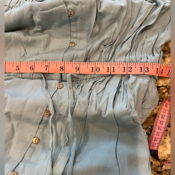 ANNABELLA  DRESS IN DUSTY BLUE SIZES S, M, L. M measurements are in the picture. - Picture 6 of 16